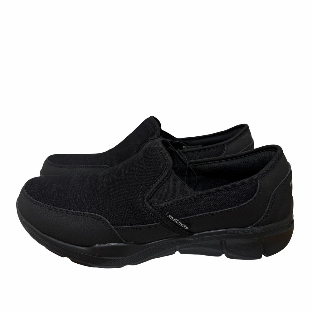 Skechers Equalizer 3.0 Slip On Shoe Mens US 11 EU 45 Black Cushioned Comfort NEW